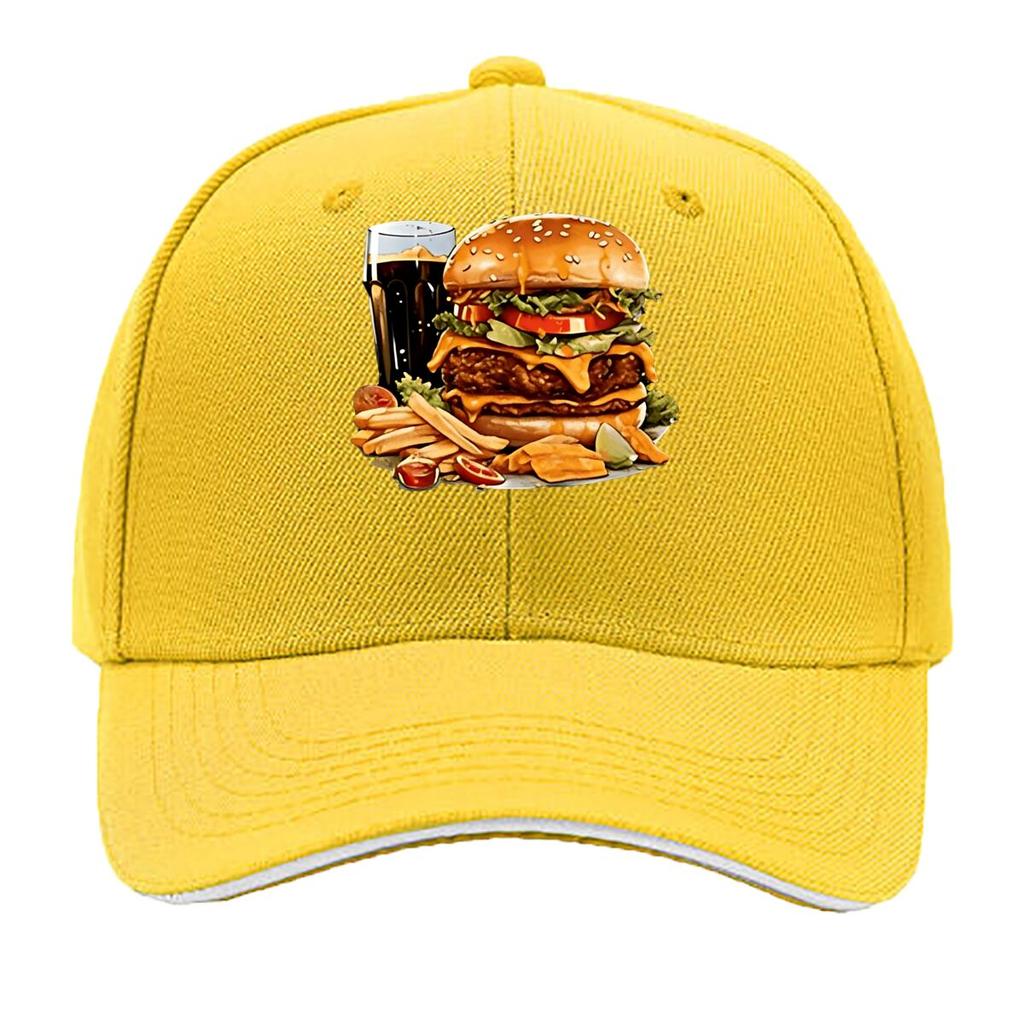 Adjustable Hat with Curved Brim  Outdoor Camping  Cap Wide Visor Fit for Driving Casual Wear ( Sandwich Baseball Cap