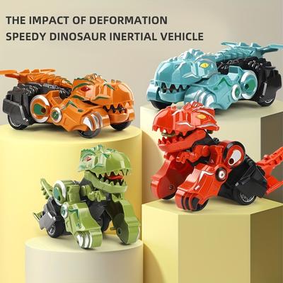 Voiture dinosaure transformable pour garçon, jouet à friction, robot dinosaure déformable, jouets pour enfants et tout-petits