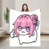 Cute Fanart N-Nikke DORO Flannel Blanket Winter  Soft Warm Throw Blanket for Girls Boys Living Room Graphic Bedspread Bed Cover