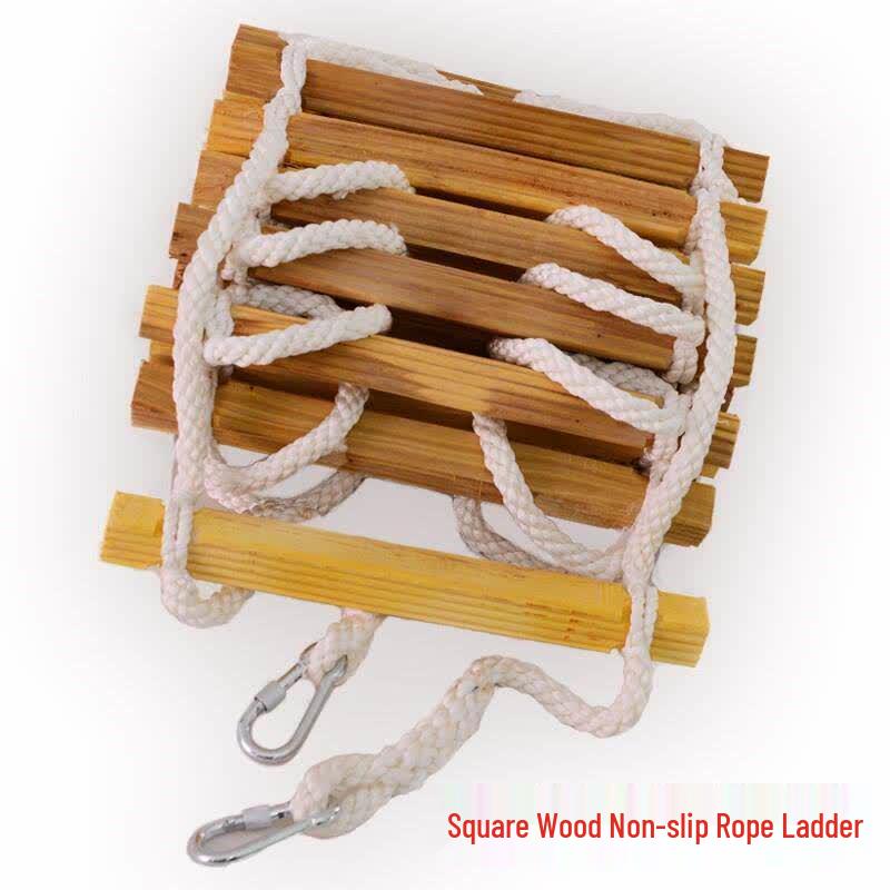 Jundingying Non-slip Wooden Rope Ladder