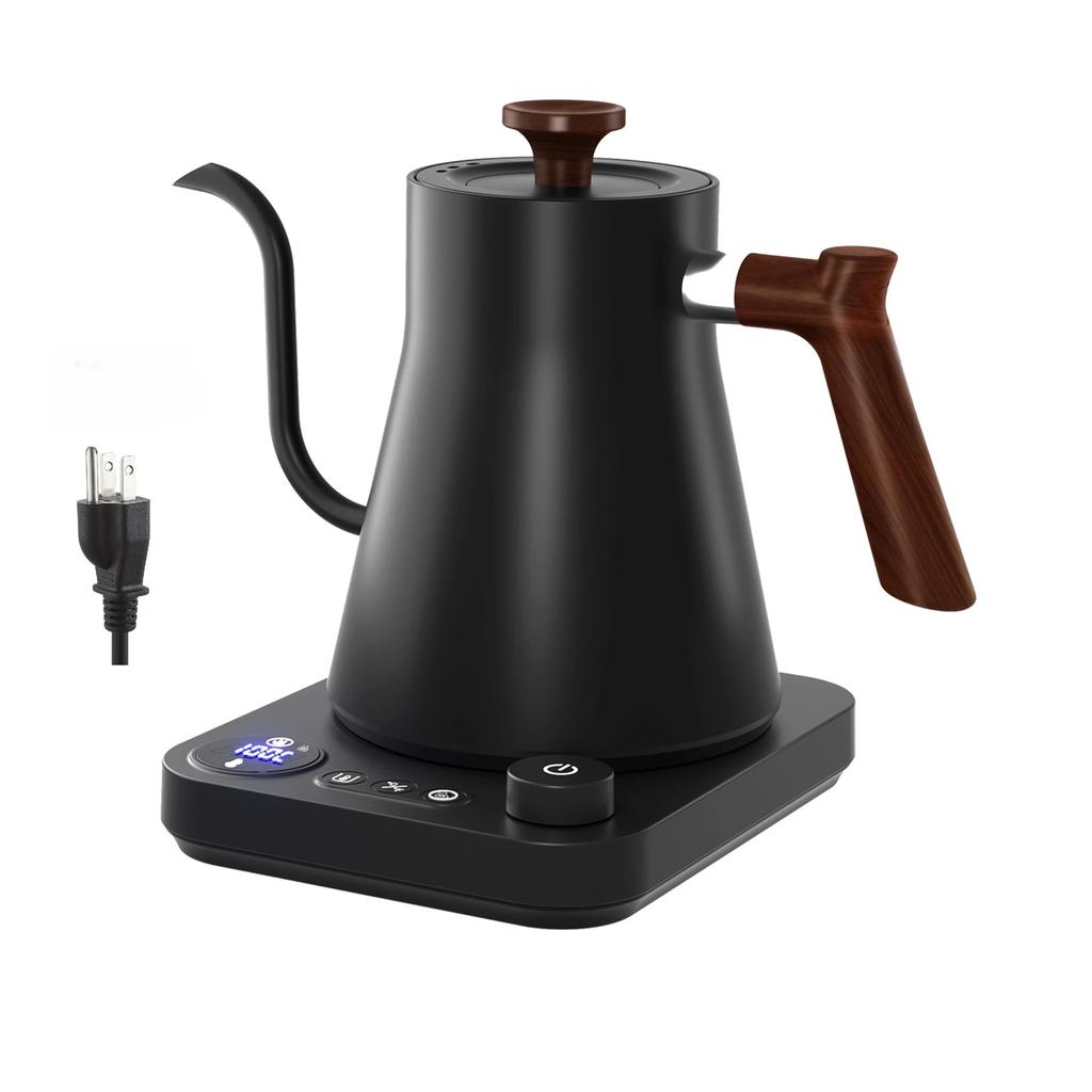 Fierbător electric cu gât de gâscă, 900ML, cafea manuală ceainic inteligent cu control al temperaturii ceainic cu încălzire rapidă 110v/220v
