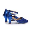 Kvinnors Ball Party Latin Tango Chacha Waltz Closed Toe Dansskor Klackhöjd 5CM