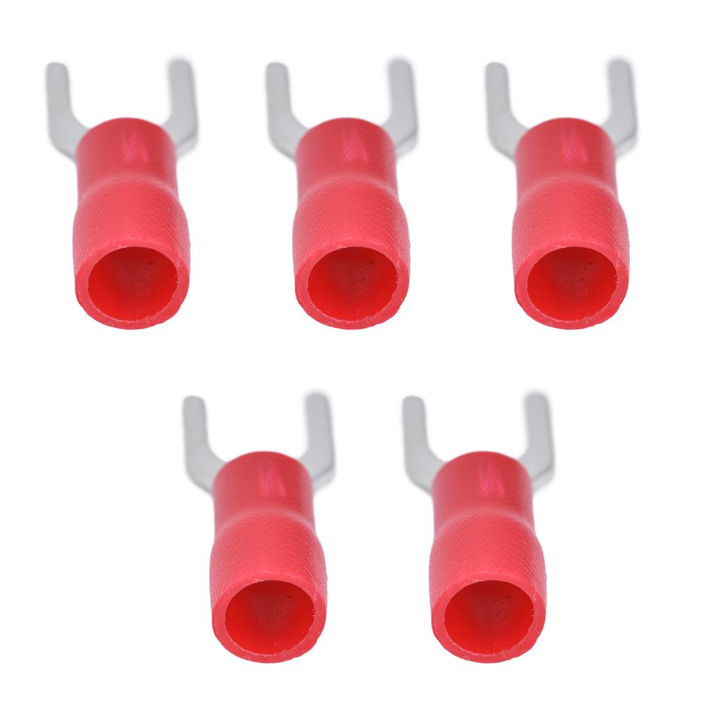 50 Stück Gabelklemmen isoliert 14?12AWG Draht Crimpverbinder Set Kit für EquipmentSV3.5?6 Rot