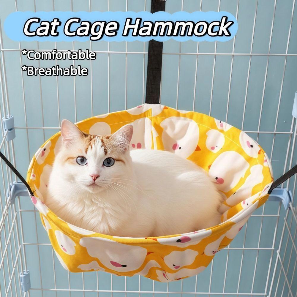 Deep Edges Cat Cage Hammock 45x45 CM Cat Swing Bed Thickened Cat Bed Four Seasons