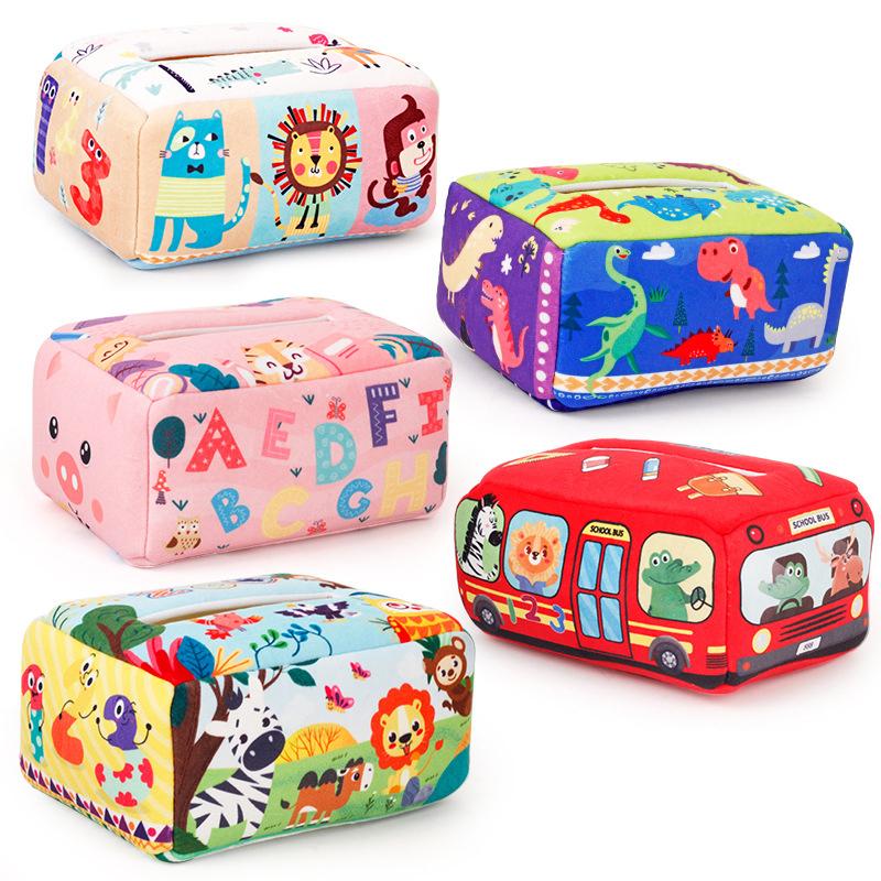Baby Montessori Toy,Magic Tissue Box,Educational Learning Activity Sensory Toy For Kids Finger Exercising Busy Board Baby Game