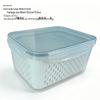 Dual-Layer Clear Fridge Storage Box with Dividers for Fruits & Veggies: Large Capacity, Breathable & Drainable Compartments