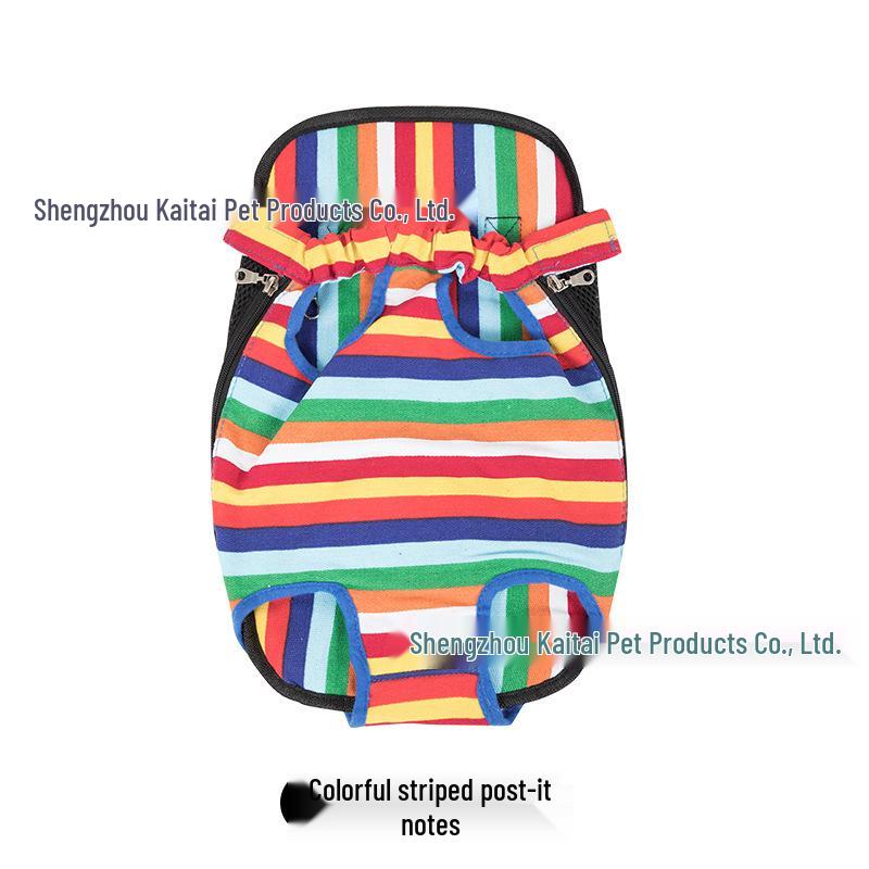 

Дышащий рюкзак-переноска для питомца спереди: Удобный и портативный для кошек и собак Colorful Striped