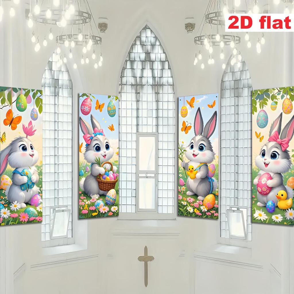 Easter Cartoon Rabbit Decor Set for Outdoors