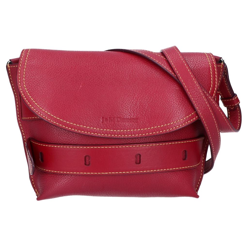 J&MDavidson 1813N THE BELT POUCH Leather belt pouch/ Shoulder bag RedUsed