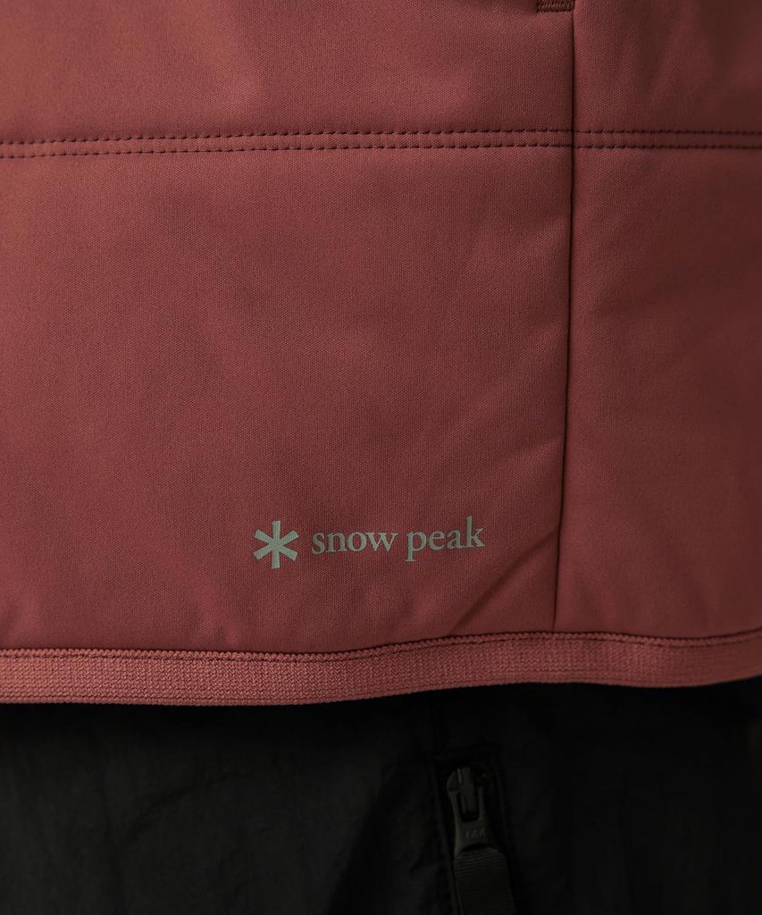 Snow Peak Flexible Insulated Hoodie Light Size for Men and Women Zip-Up SW-25AU002, Brown, M,