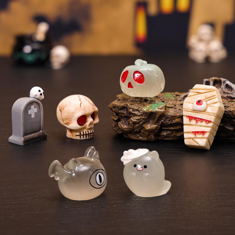 Halloween Micro-landscape Creative Ghost Ornaments, Home, Car, Desktop Resin Craft Decorative Small Ornaments