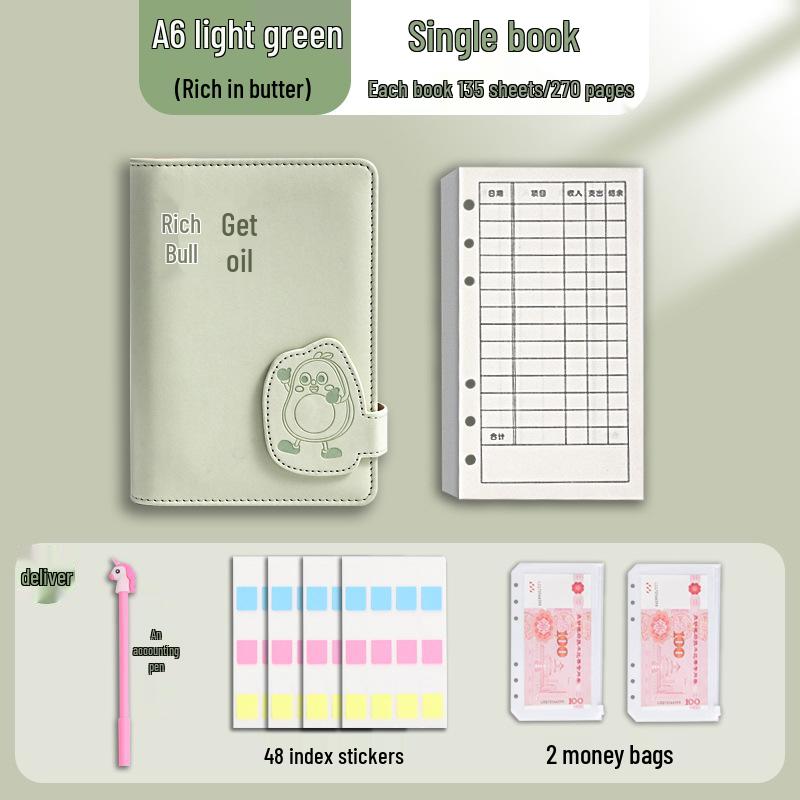 A6 Family & Student Financial Planner: Income & Expenditure Notebook, Loose-Leaf Ledger, Receipt Holder, Money Storage Album