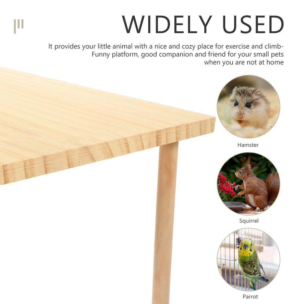 Robuste Holzplattform, Hamsterkäfigzubehör, Chinchilla-Spielzeug, Ratten-Springständer, Meerschweinchenzubehör, Haustierprodukte, Bekleidung