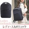 Manekinext Smart Business Backpack for Women, Slim, Water-Repellent, and Stuffy, with PC Pocket (Black)