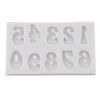 Conjunto de 3 peças Molde de Silicone em Forma de Número e Letra Decoração de Bolo 3D Grau Alimentício Moldes para Sabonete Chocolate