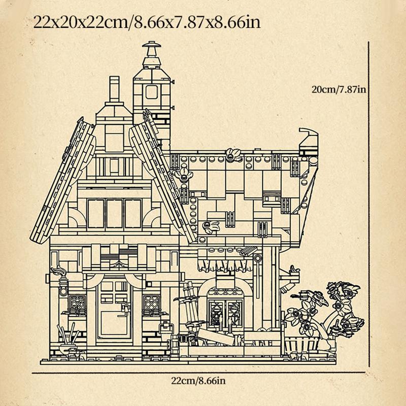 1749PCS Medieval Manor House Building Blocks Forest Hut Town Landscape Model Assembly Bricks Set With Figures Kids DIY Toy Gifts