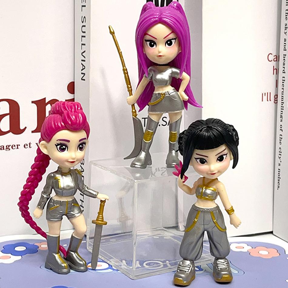 New 6pcs/set Anime Kpop Demon Hunt series Figure Toy Desk Decoration Statues Ornament Halloween/Christmas Kids Birthday Gifts