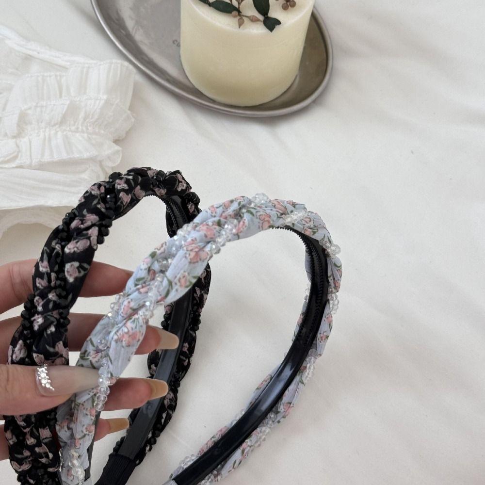 Floral Printed Elastic Hairband Hair Accessories Head Hoop Fashion Flower Print Headband  Women