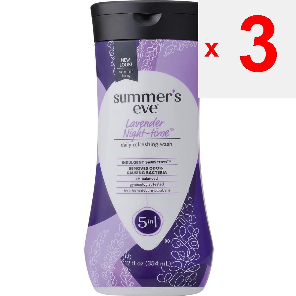 Pillbox Summer's Eve Lavender Night Time Wash 354ml Delicate Zone Cleaner Cleaning Products After Soaking the Area To Be Cleansed In Water or Lukewarm