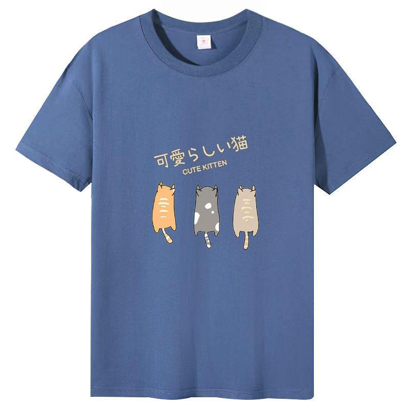 Cotton New Short-sleeved T-shirt Loose Large Size Women's Tops Summer Korean Version of The T-shirt Women