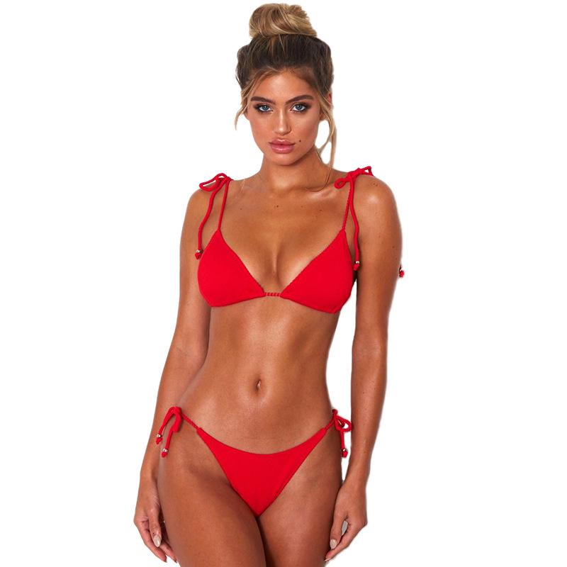 Women s European  American New Fashion Sexy String Bikini Swimsuit Small