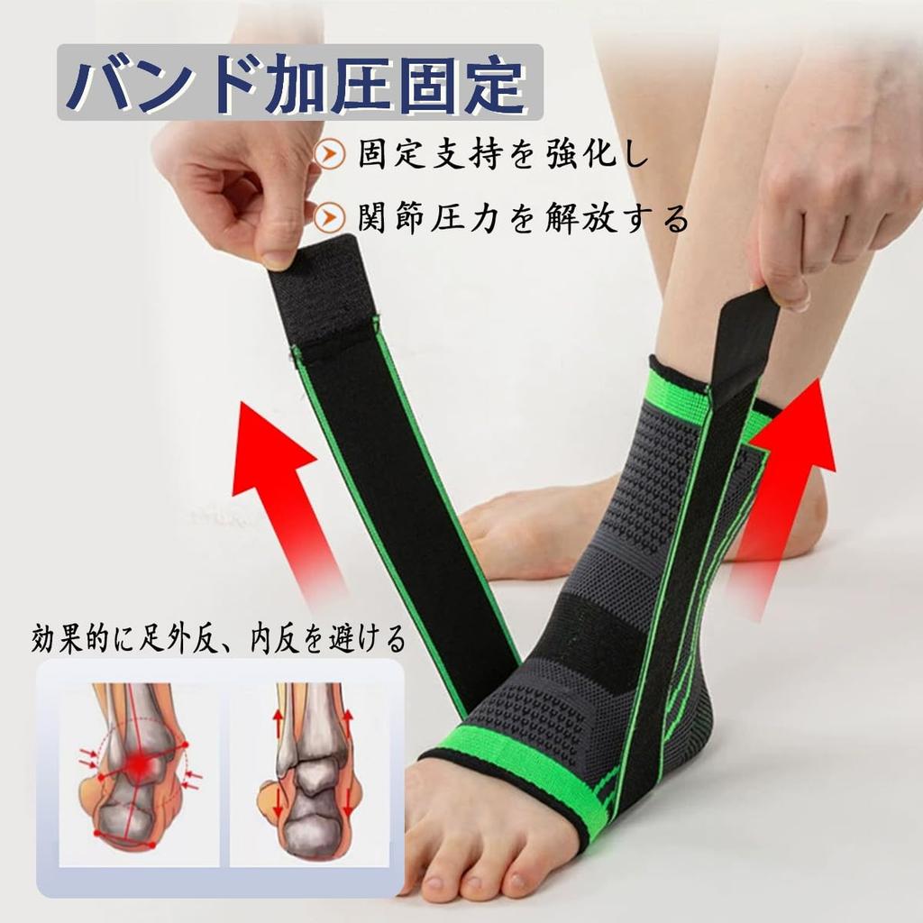 Knöchelkompression Knöchelbandage für Fuß Achillessehne Geruch Ferse Fersenstütze zum Stehen und für den Alltag Unisex [2er-Pack] Stütze, Band/Weicher Stoff,