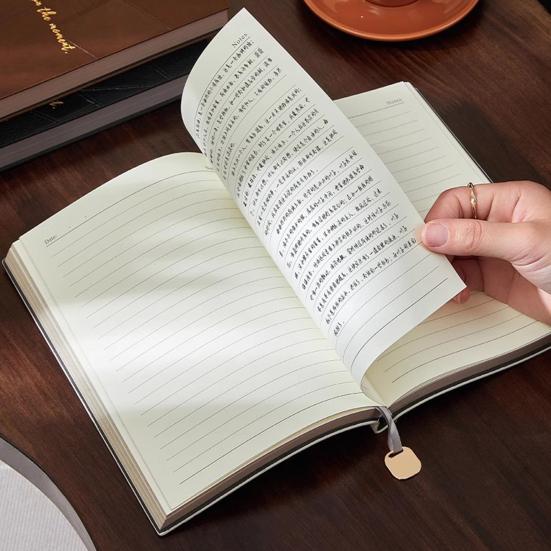 Faux Leather Cover Notebook Smooth Writing Office Notebook Waterproof Writing Diary Personal Use Notepad