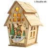1Pcs Christmas Decorations for Tree LED Light Wood House Cute Tree Hanging Ornaments Holiday Home Decor Party Supplies