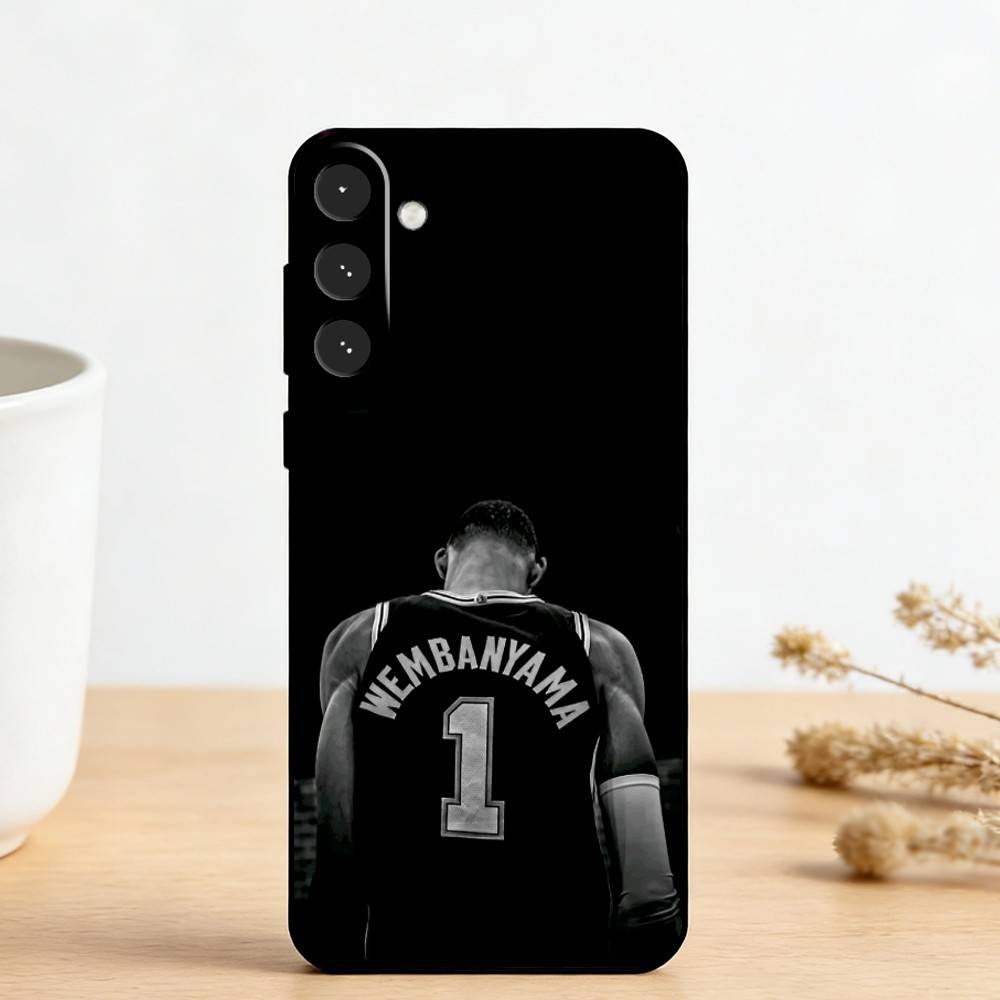 B-Basketball Star V-Victor W-Wembanyama Phone Case For Samsung Galaxy A73,A72,A71,A70,A53,A52,A51,Others Soft Black Cover
