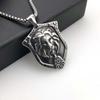 Necklace Lion Shield Men Hip Hop Animal Punk Ins Pendant