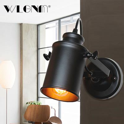 Retro Wandleuchte für Wohnzimmer Schlafzimmer Restaurants Loft Vintage Industrie Downlight Amerikanisches Dorf Lampen mit Schalter