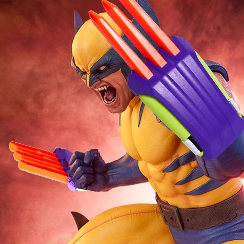 

Glow-in-the-Dark Wolverine Claw Carrot Knife 3D Foldable Toy Gun for Kids