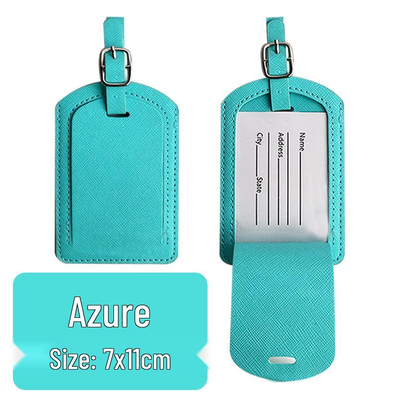 Metal Buckle Boarding Pass and PU Leather Luggage Tag with Hot Stamped Paper Card