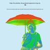 ZUODU Automatic Three-Fold Double-Layer Titanium Silver Sunshade Umbrella