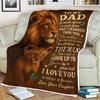 To My Dad Lion Blanket What I Learned from You Lion Father and Cub Gift from Daughter Rustic Ombre Wood Fleece Throw for Him