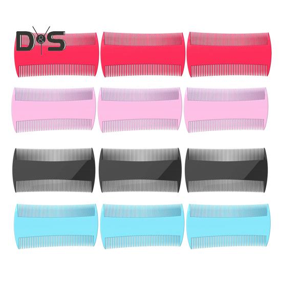 

12 шт. двухсторонняя расческа для волос, портативная расческа для удаления блох, клещей, перхоти, расческа с мелкими зубьями для детей, мужчин и женщин, для ухода за домашними животными, гнид 12pcs