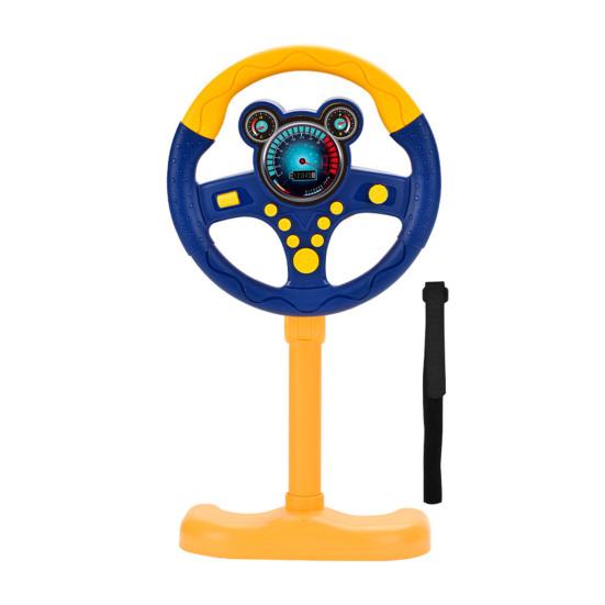 

Детский стоячий руль игрушка Сиденье сзади Автомобильный руль для симуляции вождения Интерактивная музыкальная игрушка для малышей, мальчиков и девочек, для игры в вождение A синий