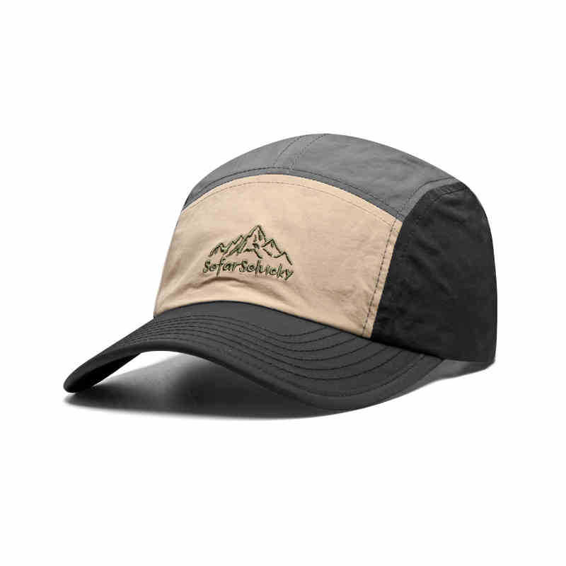 Spring and summer baseball cap for parents and children, trendy outdoor quick-drying sun hat with letter embroidery, unisex duckbill cap