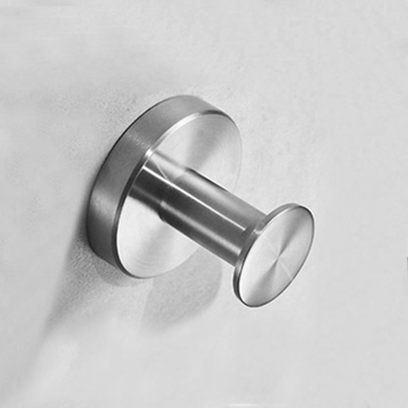 Black 304 Stainless Steel No-Drill Coat & Hat Hook for Bathroom or Entrance