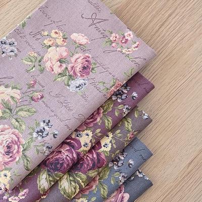 Retro-Rosen-bedruckter Baumwoll-Leinenstoff für DIY-Patchwork