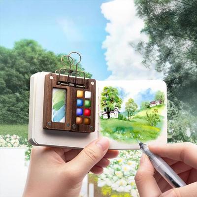 Travel Paint Palette Pocket Artist Watercolor Set Mini Watercolor Palette Set Portable Watercolor Set for School