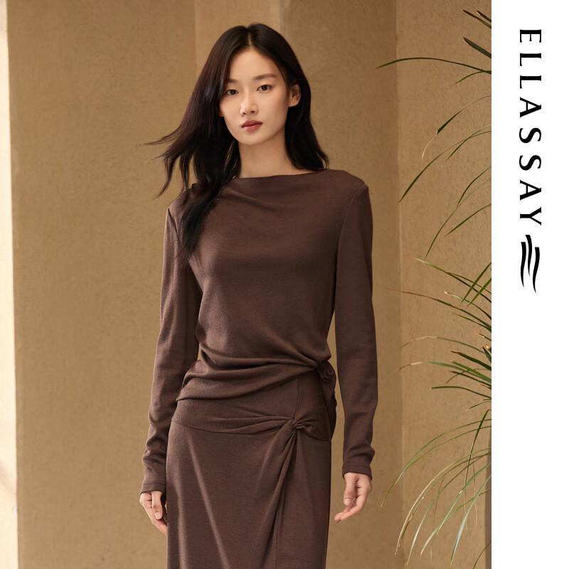 

ELLASSAY Women s Lyocell Slim-Fit Off-Shoulder Knit Sweater XS