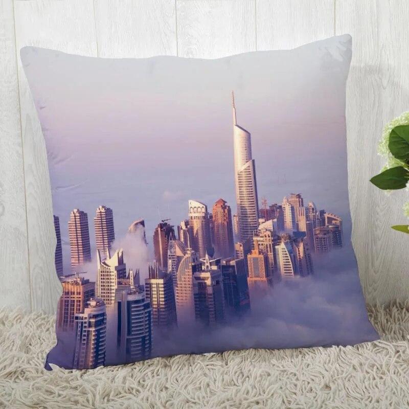 

Dubai Night View Pillowcase Square Christmas Zipper 40x40cm