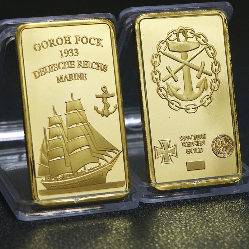European USA Euro Gold Bar Fine Gold Commemorative Bullion Bar Collection