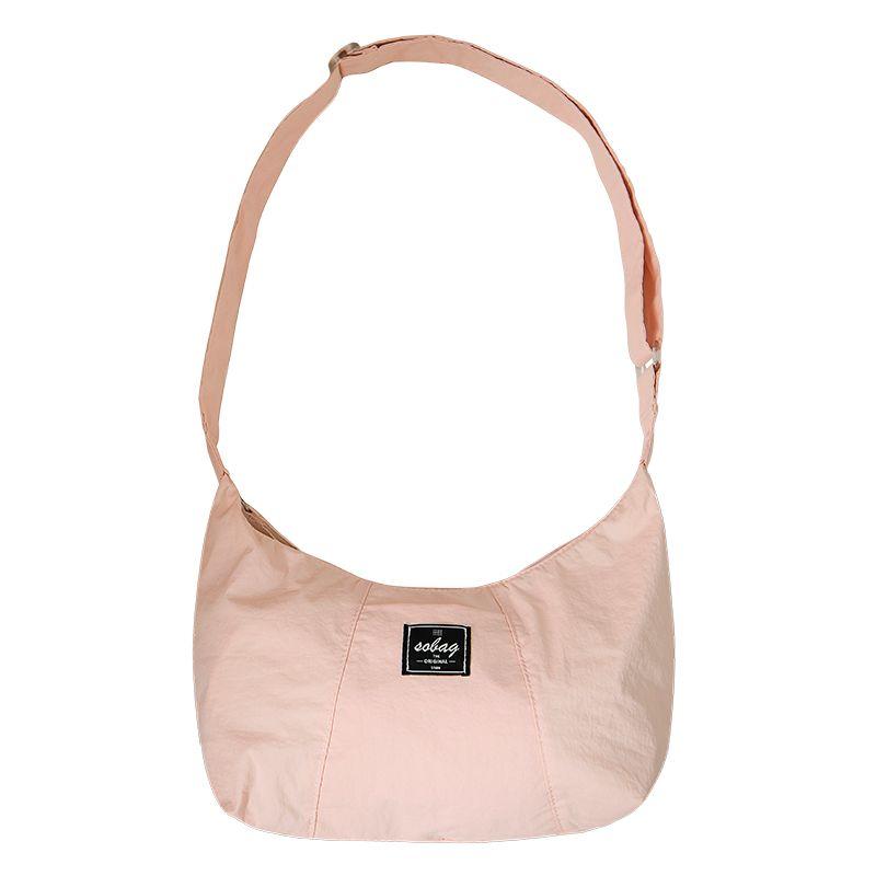 

Сумка-пельмень через плечо Sobag Japan fashion Casual Женская нишевого дизайна Универсальная для поездок на работу Водонепроницаемая сумка из нейлоновой ткани Pink