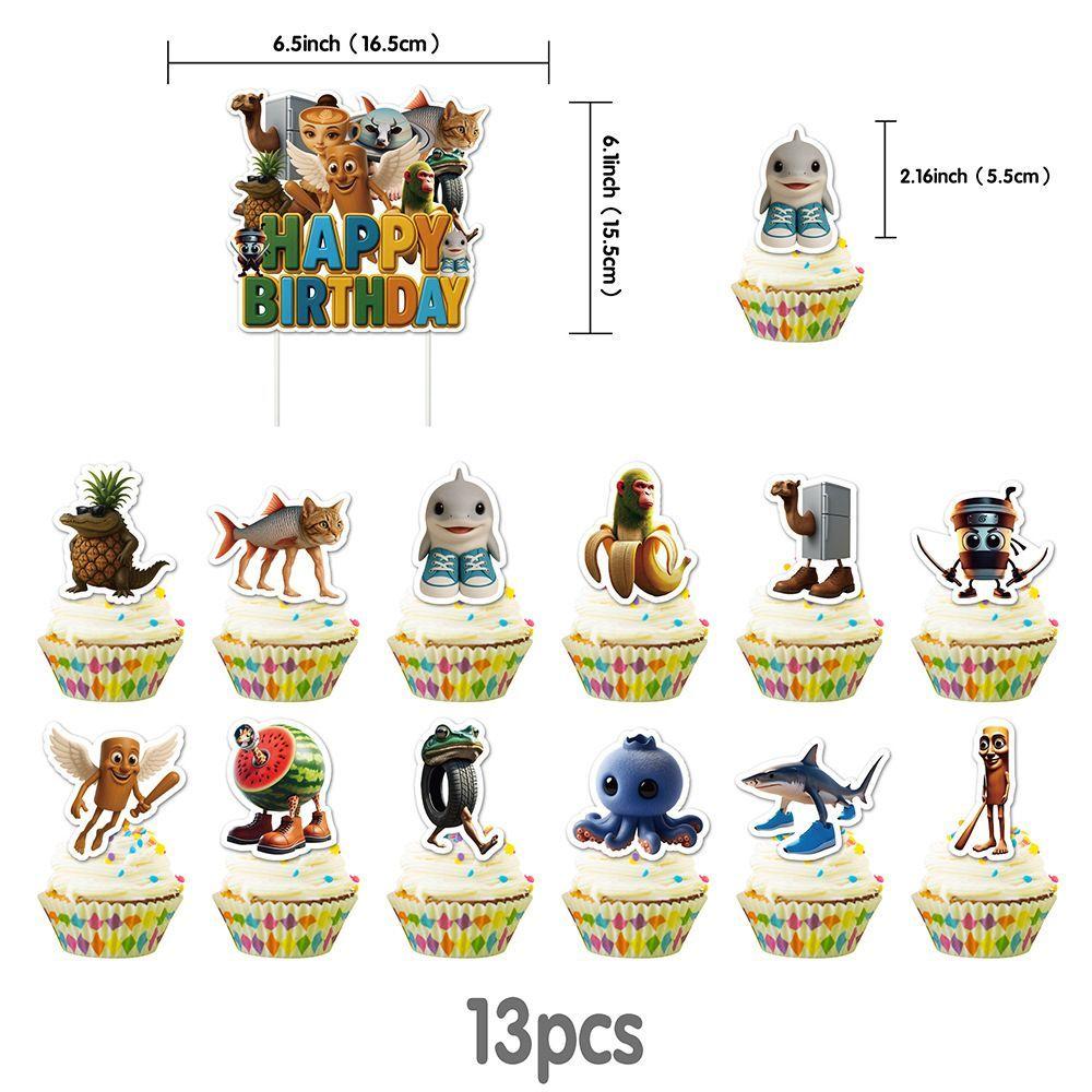 Tung Tung Sahur-themed Birthday Party Decoration and Arrangement Children's Birthday Party Decoration Supplies