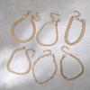 Jewelry 6-Piece Set, Simple Twist Snake Slice Chain, Personalized Thick Chain Bracelet
