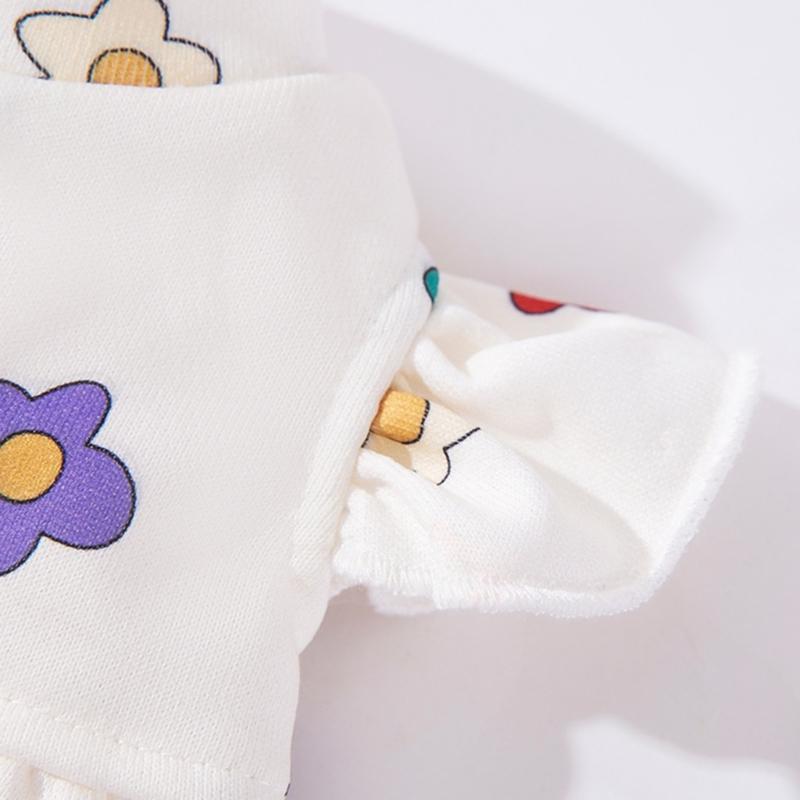 Dog Flower Decors Dress Walking Camp Pet Dress Dog Floral Skirt Dog Skirt