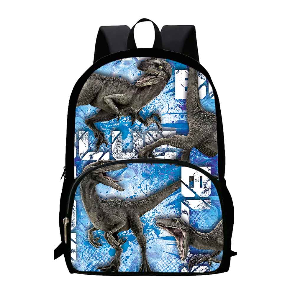 Dinosaur School Backpack for Grade 1-3 Cartoon School Bags for Boys Large Capacity Animal Prints Child Backpack