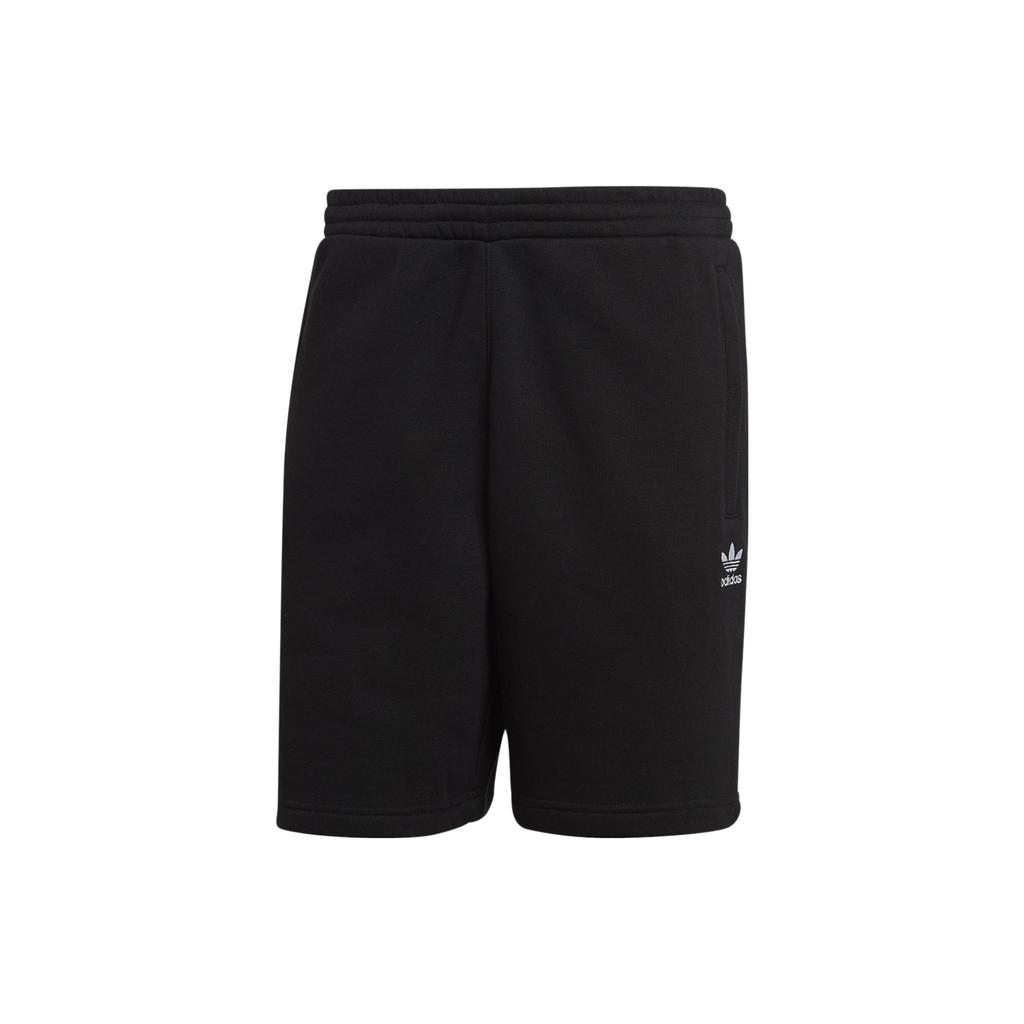 Adidas Originals Pure Color Badge Embroidered Elastic Waist Sports Shorts Men Shorts Black IA4901